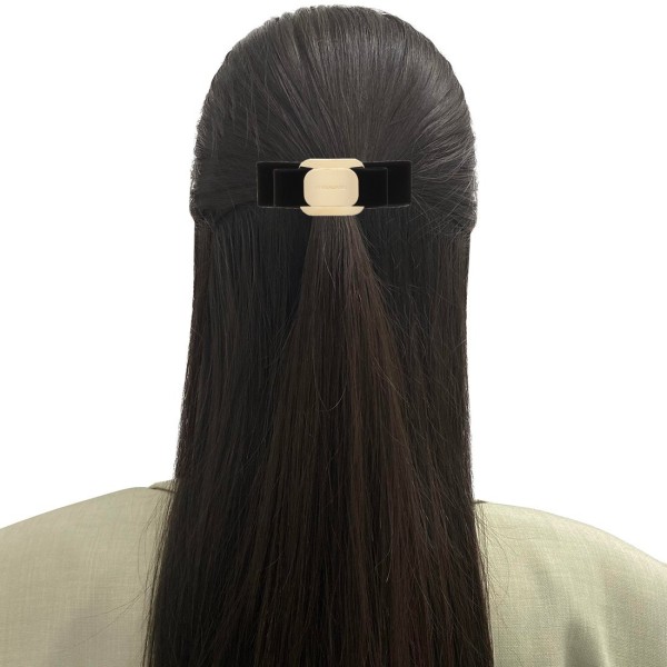 楽天市場】フェラガモ バレッタ ヴァラ ブラック ゴールド レディース