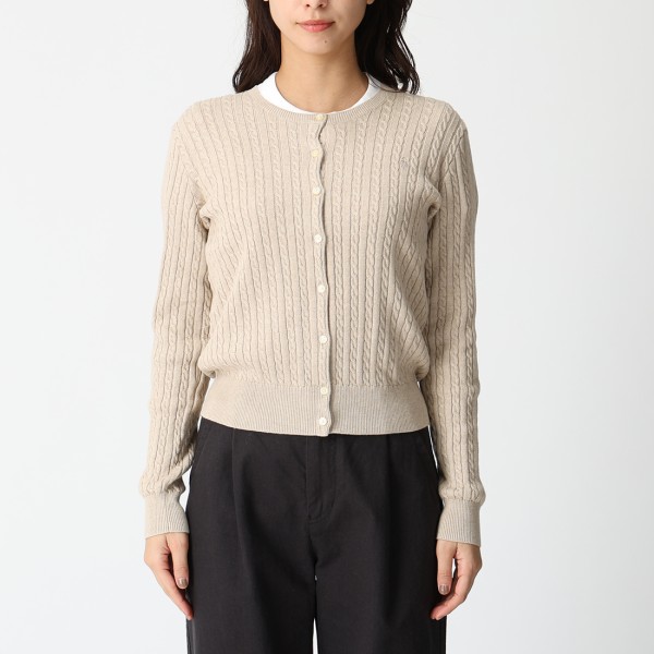 ポロバイラルフローレン ベージュ カーディガン 長袖 クルーネック