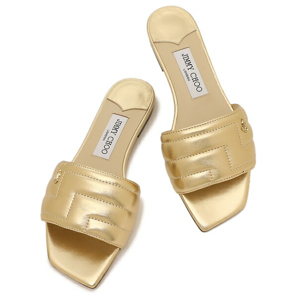 楽天市場】ジミーチュウ サンダル ミュール フラットシューズ ゴールド