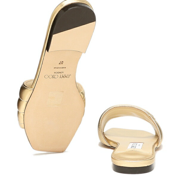 楽天市場】ジミーチュウ サンダル ミュール フラットシューズ ゴールド