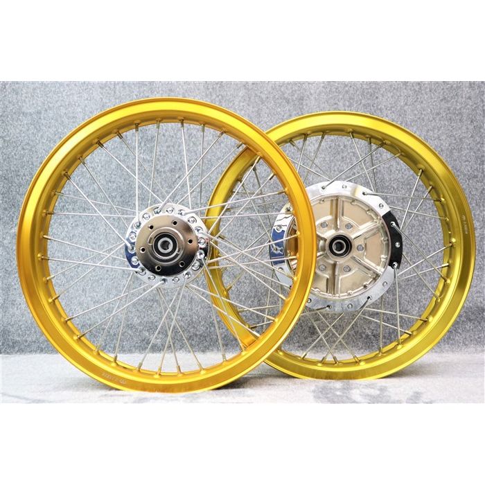 楽天市場】GS400 スポーク ホイール Hリム 金 前後セット ワイド