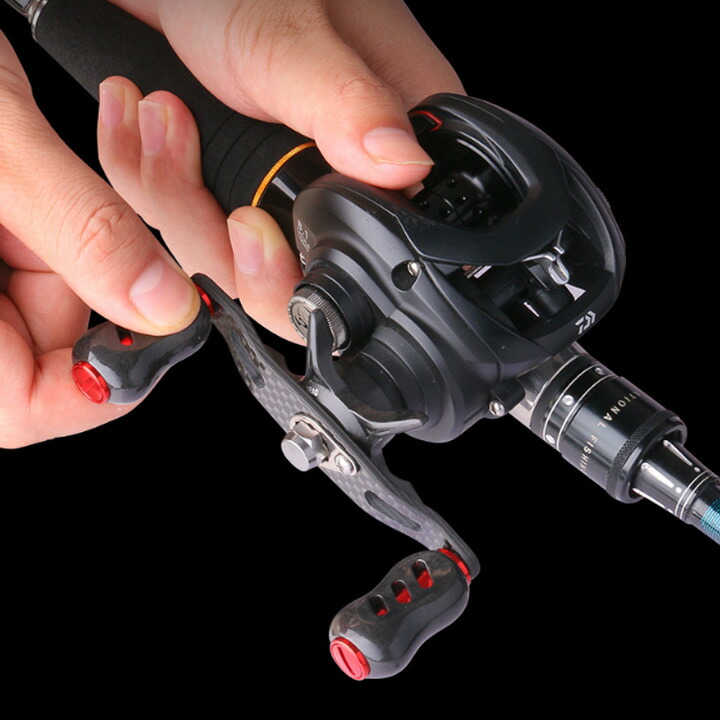 楽天市場】リールハンドルノブ ダイワ シマノ 2個セット（黒金