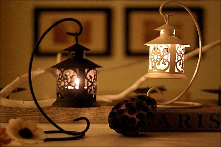 楽天市場】ランタン 透かし彫り アンティーク キャンドルスタンド