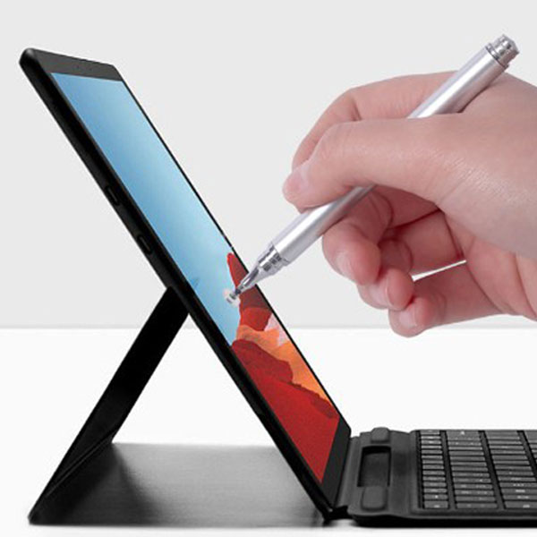 楽天市場】[送料無料][スタイラスペン筆] 2in1 Wタッチペン 筆先＆丸型