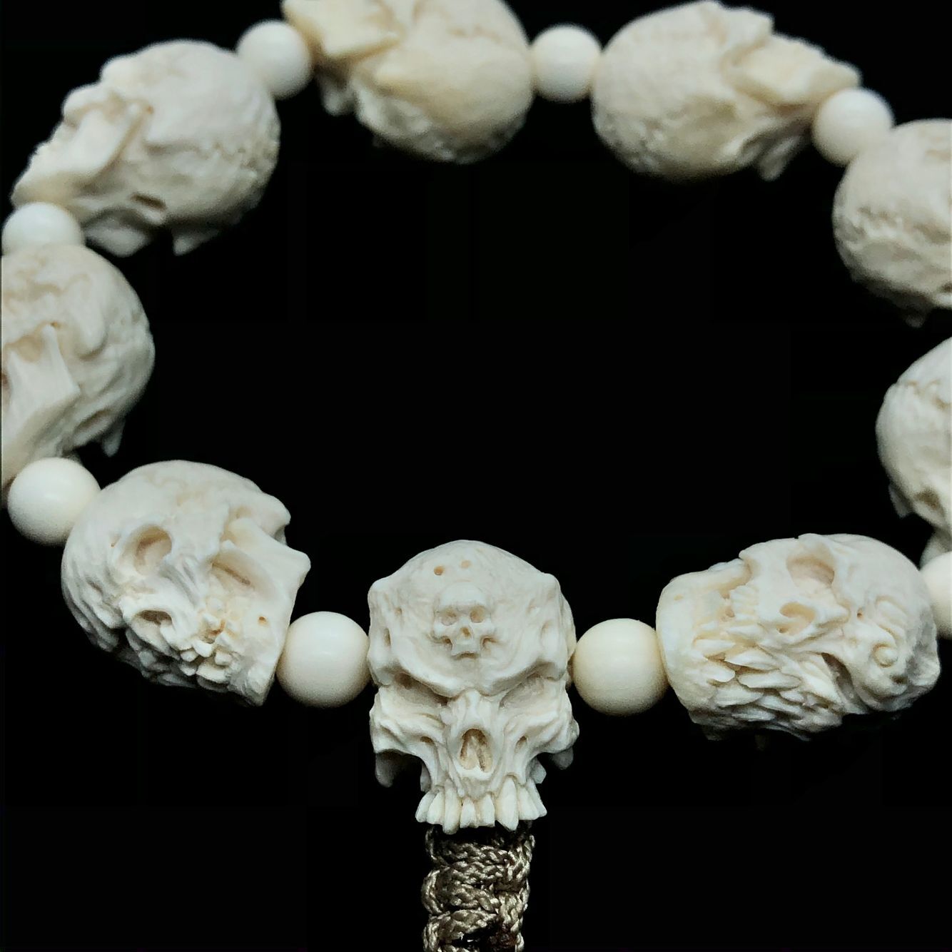 楽天市場】マンモス牙 ☆畫骨CARVEX☆ 日本製 念珠 手彫り 数珠