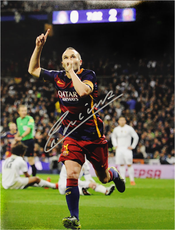 楽天市場】アンドレス・イニエスタ 直筆サインフォト FC バルセロナ