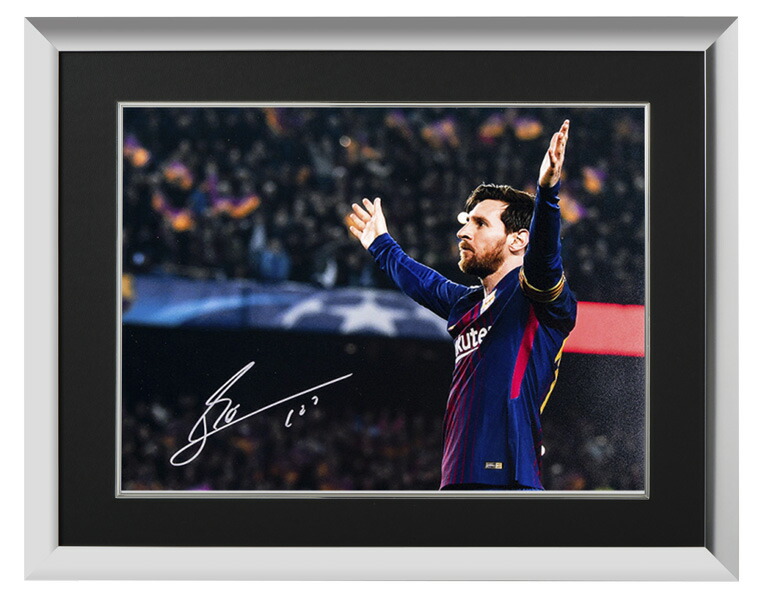 楽天市場】リオネル・メッシ 直筆サインフォト FC バルセロナ UEFA