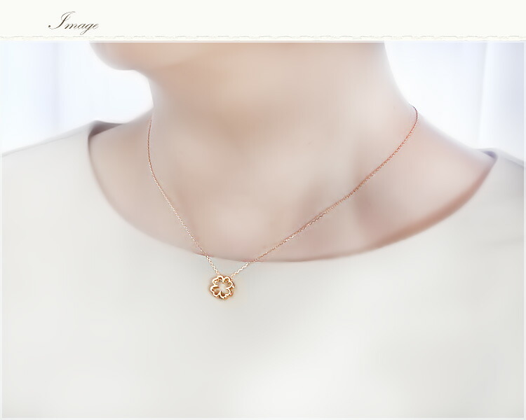 楽天市場】K18PG クローバーペンダントトップ Clover (18k、18金