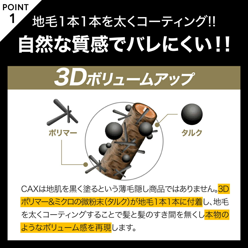 楽天市場】4本+1本おまけ CAX ボリュームアップヘアスプレー 薄毛隠し