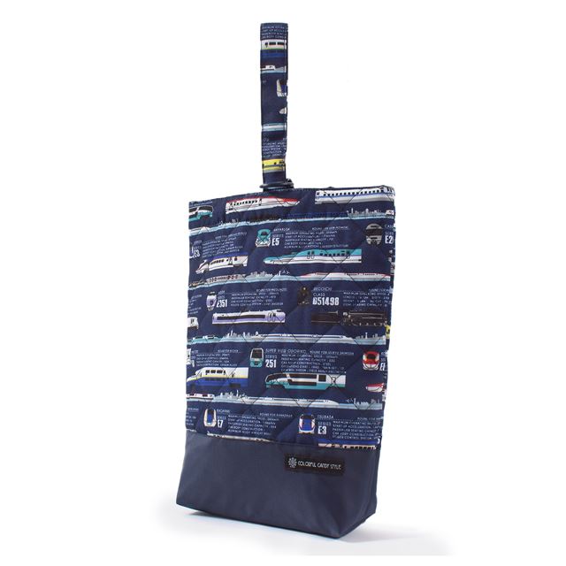 楽天市場】シューズケース キルティング ネームタグ付き 撥水 出発進行