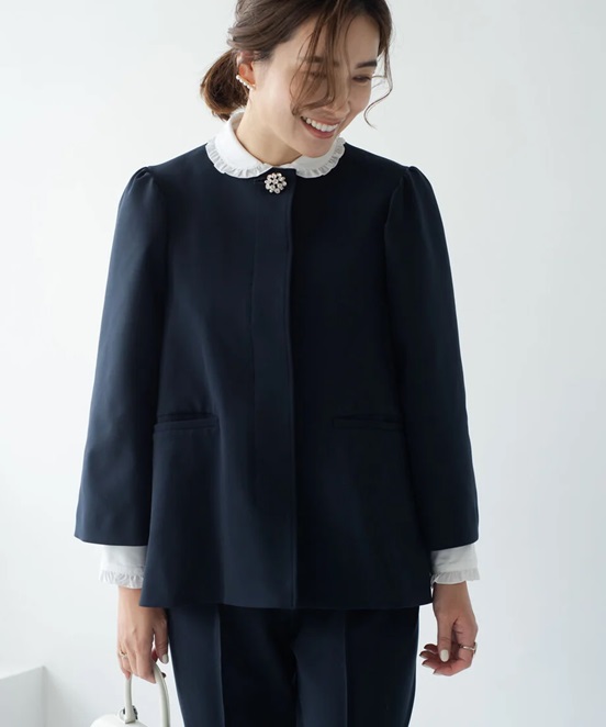 楽天市場】OHGA ビジュージャケット ネイビー F '23年 新品同様