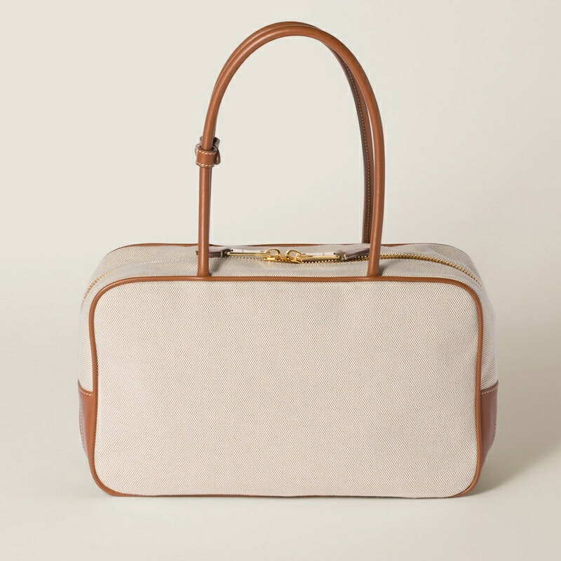 楽天市場】ミュウミュウ MIU MIU ボー キャンバスxレザー バッグ