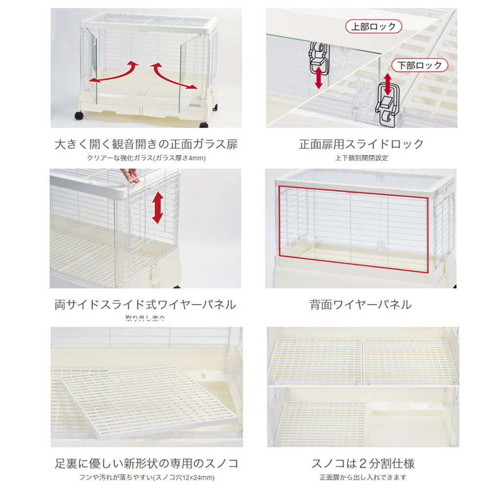 楽天市場】うさぎケージ 三晃商会 イージーホーム シャイニー 80WH