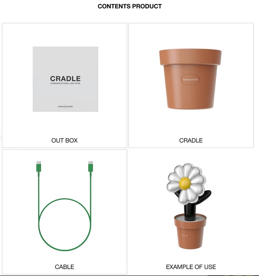 楽天市場】G-DRAGON OFFICIAL LIGHTSTICK +CRADLE SET 公式ペンライト