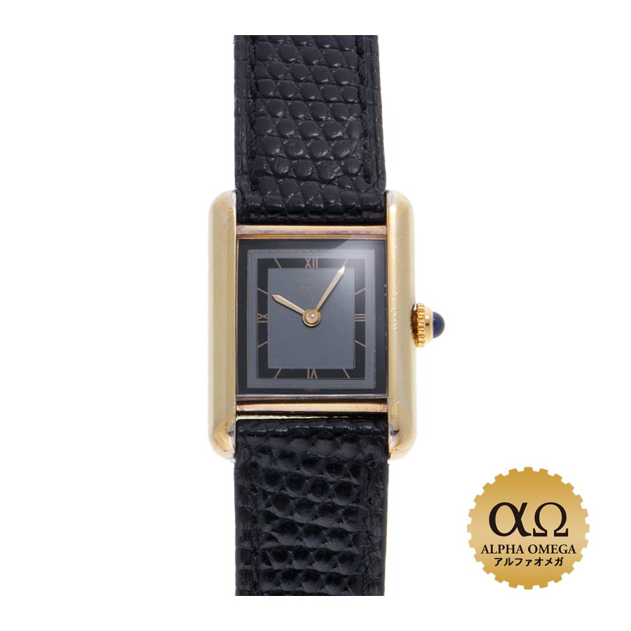 楽天市場】カルティエ マスト タンク SM ヴェルメイユ SV/YGP グレー