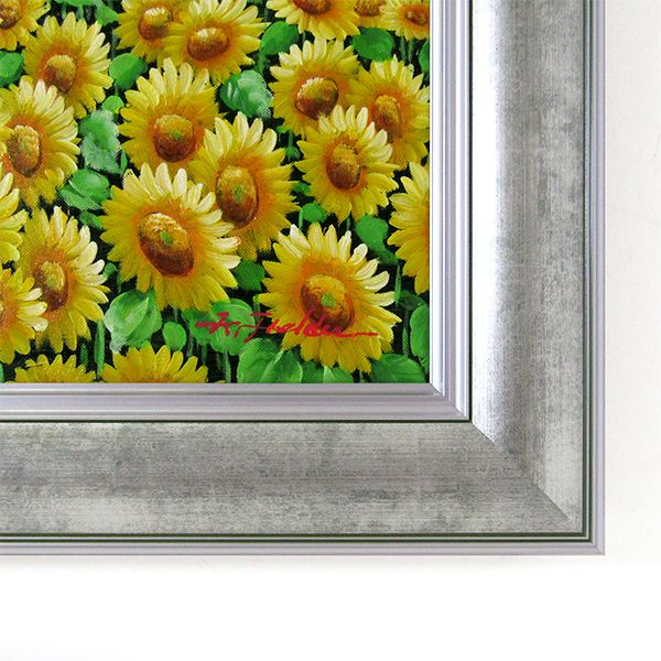 楽天市場】油彩画 フィールダー 「ひまわり」 F10号 油絵 額入り 風景