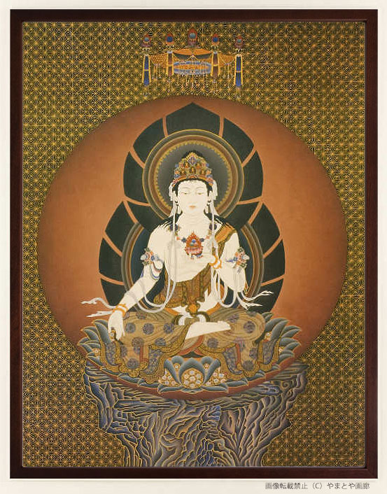 楽天市場】仏画 ポスター額 「虚空蔵菩薩」 複製画 額付き（額外寸