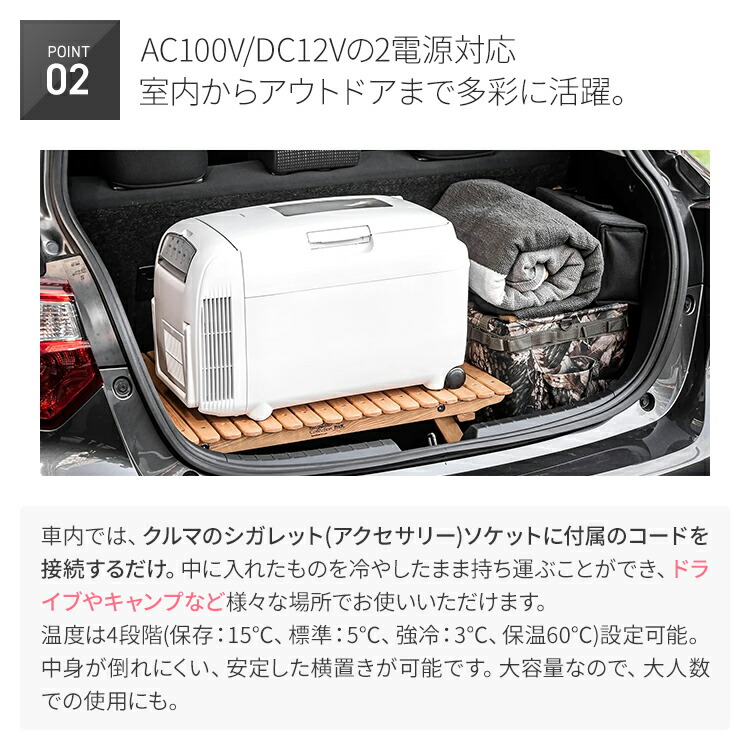 楽天市場】ツインバード 2電源式ポータブル電子適温ボックス 13L ミニ