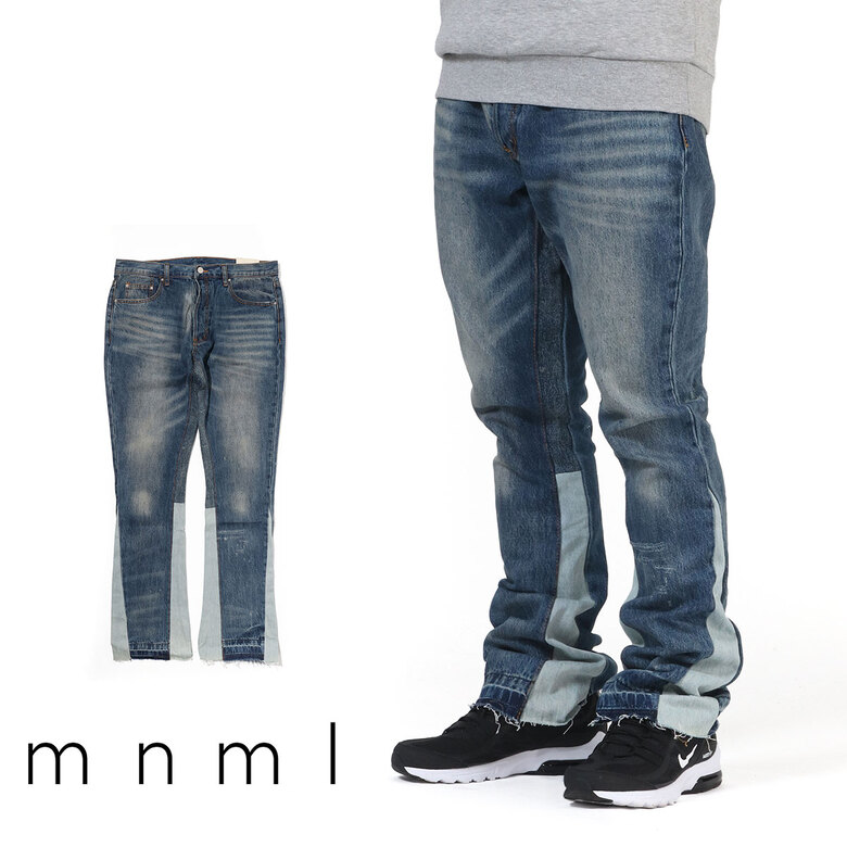 楽天市場】【20%OFF】 mnml ミニマル B133 FLARE DENIM フレア フレア
