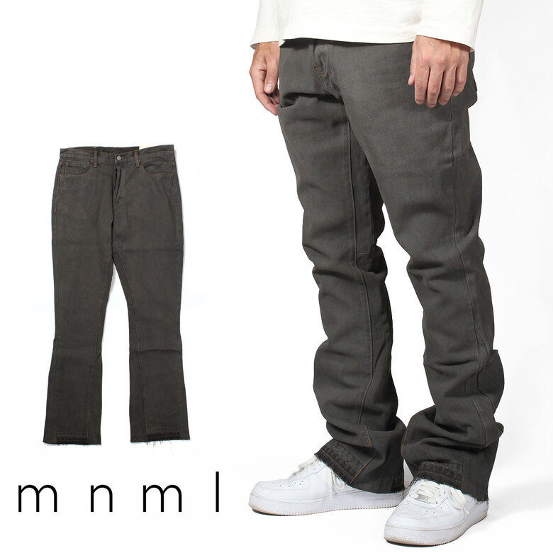 楽天市場】【70%OFF】 mnml ミニマル B411 FLARE DENIM フレア フレア