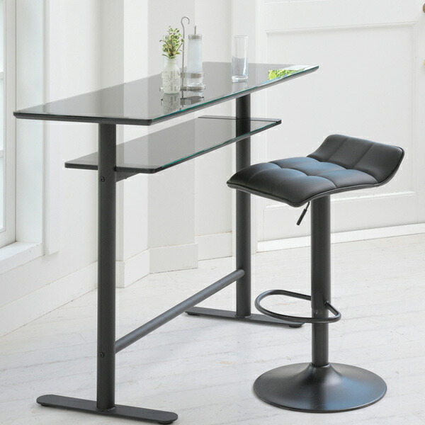 楽天市場】テーブル カウンターテーブル ガラス天板 ロイス