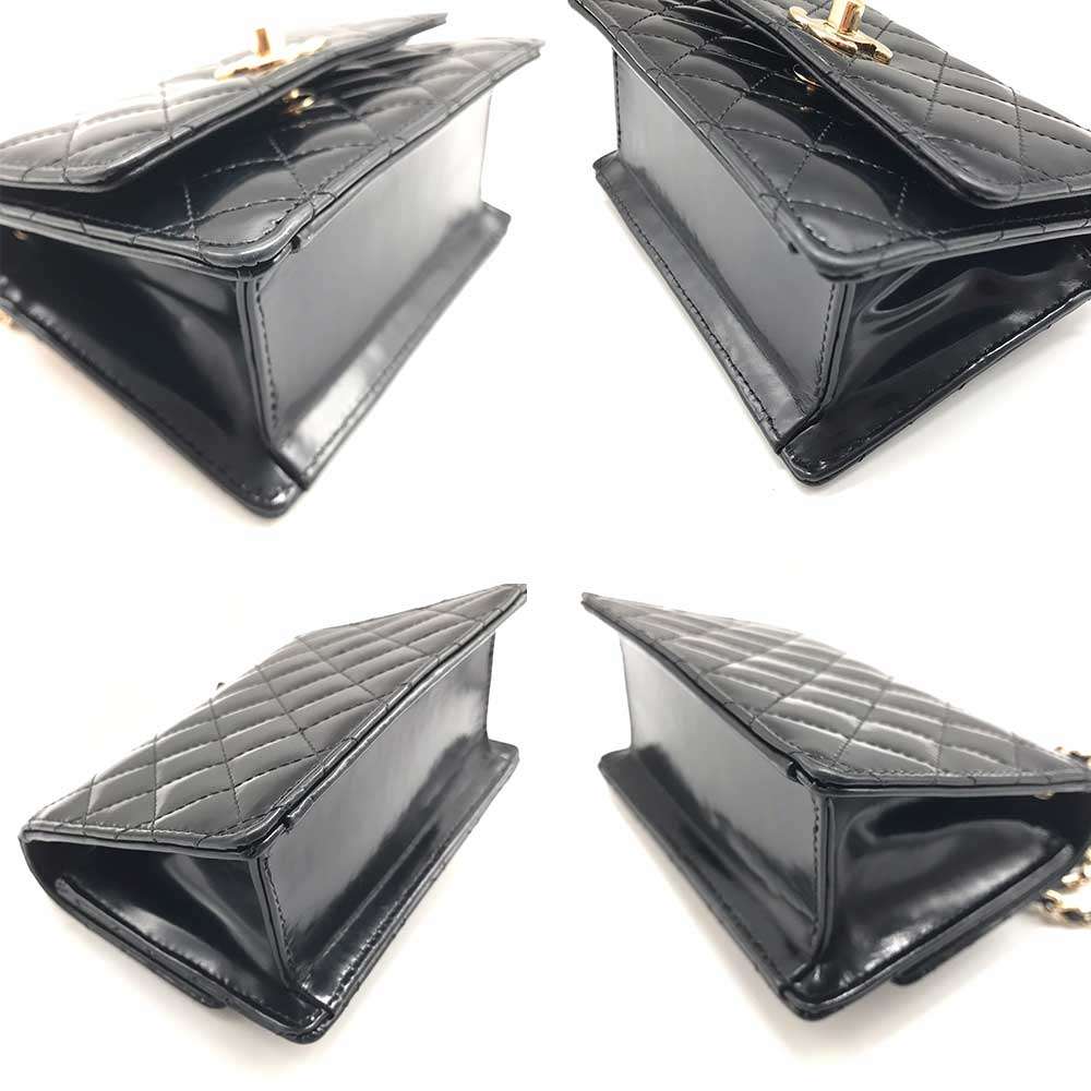 楽天市場】シャネル マトラッセ ミニショルダーバッグ ポーチ エナメル