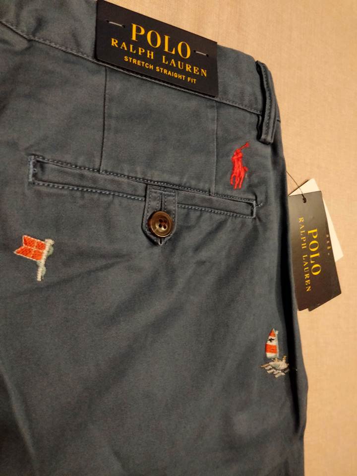 RALPH LAUREN 刺繍入りチノエプロン RALPH LAUREN 刺繍入りチノ