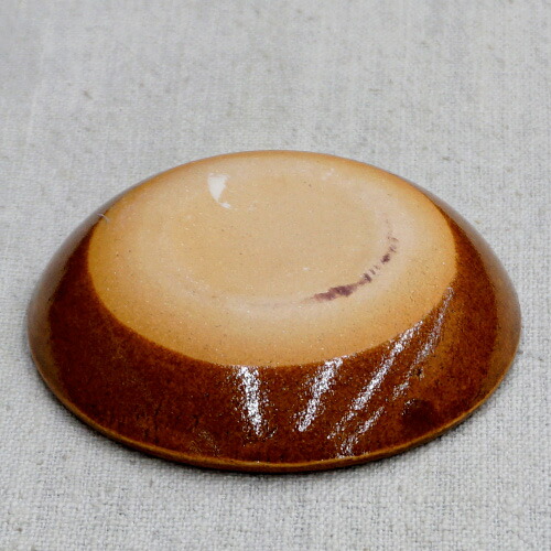 楽天市場】和食器 布志名焼 湯町窯 豆皿 9cm 浪紋濃茶 黄釉 : うつわの