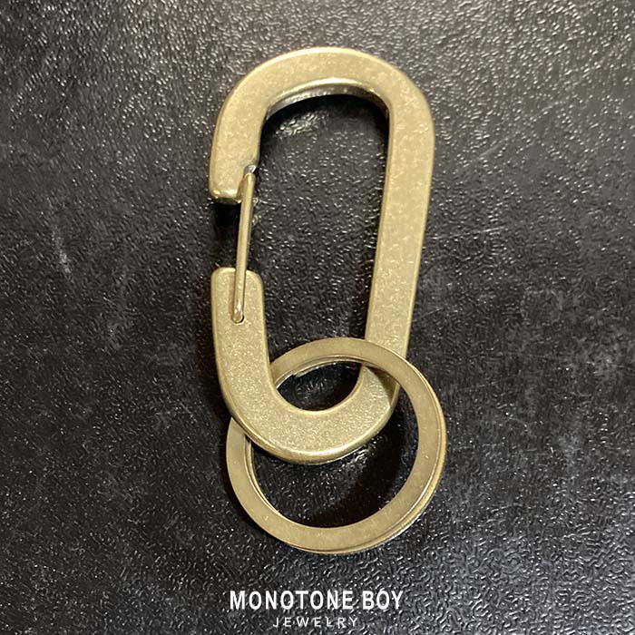 楽天市場】【日本製】 真鍮 カラビナ キーホルダー キーリング C型