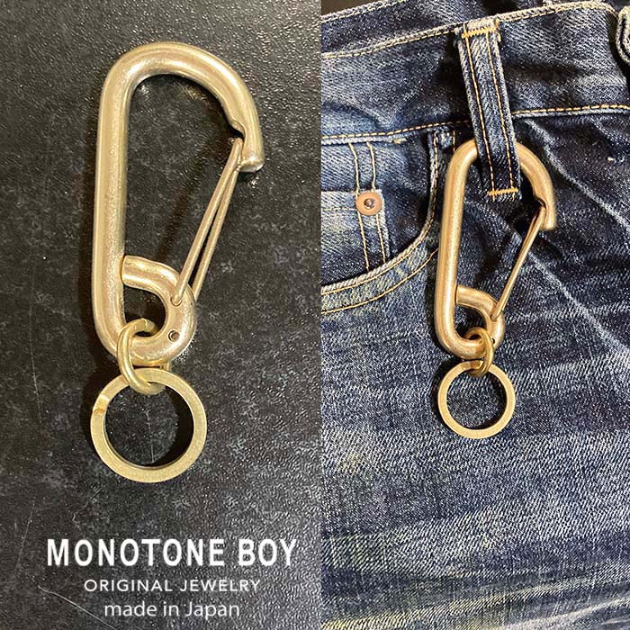 楽天市場】日本製 真鍮 カラビナ キーホルダー キーリング 特大サイズ