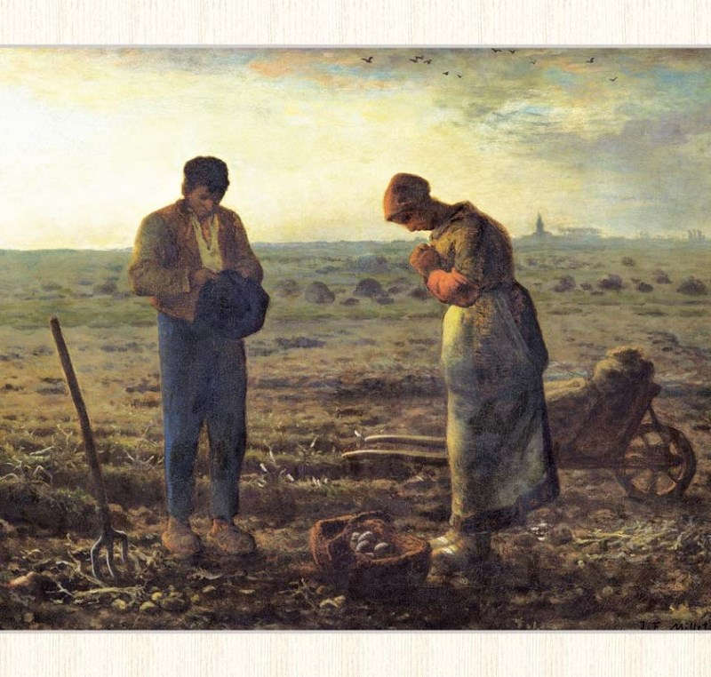 楽天市場】世界の名画 ジャン＝フランソワ・ミレー 晩鐘 F8 [g4-bm104