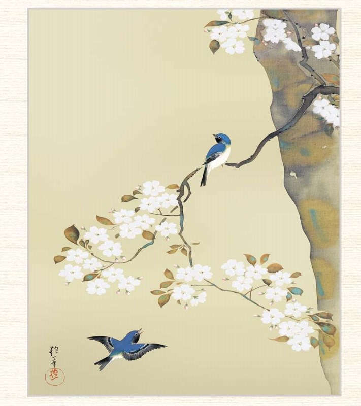 楽天市場】日本の名画 酒井抱一 桜に小禽図 F8 [g4-bn147-F8]（代引き