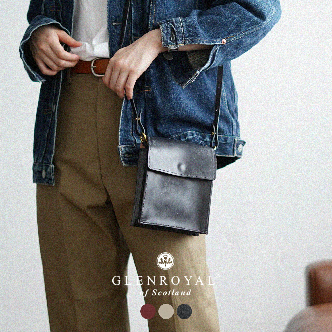 楽天市場】グレンロイヤル GLENROYAL ショルダーバッグ レザー