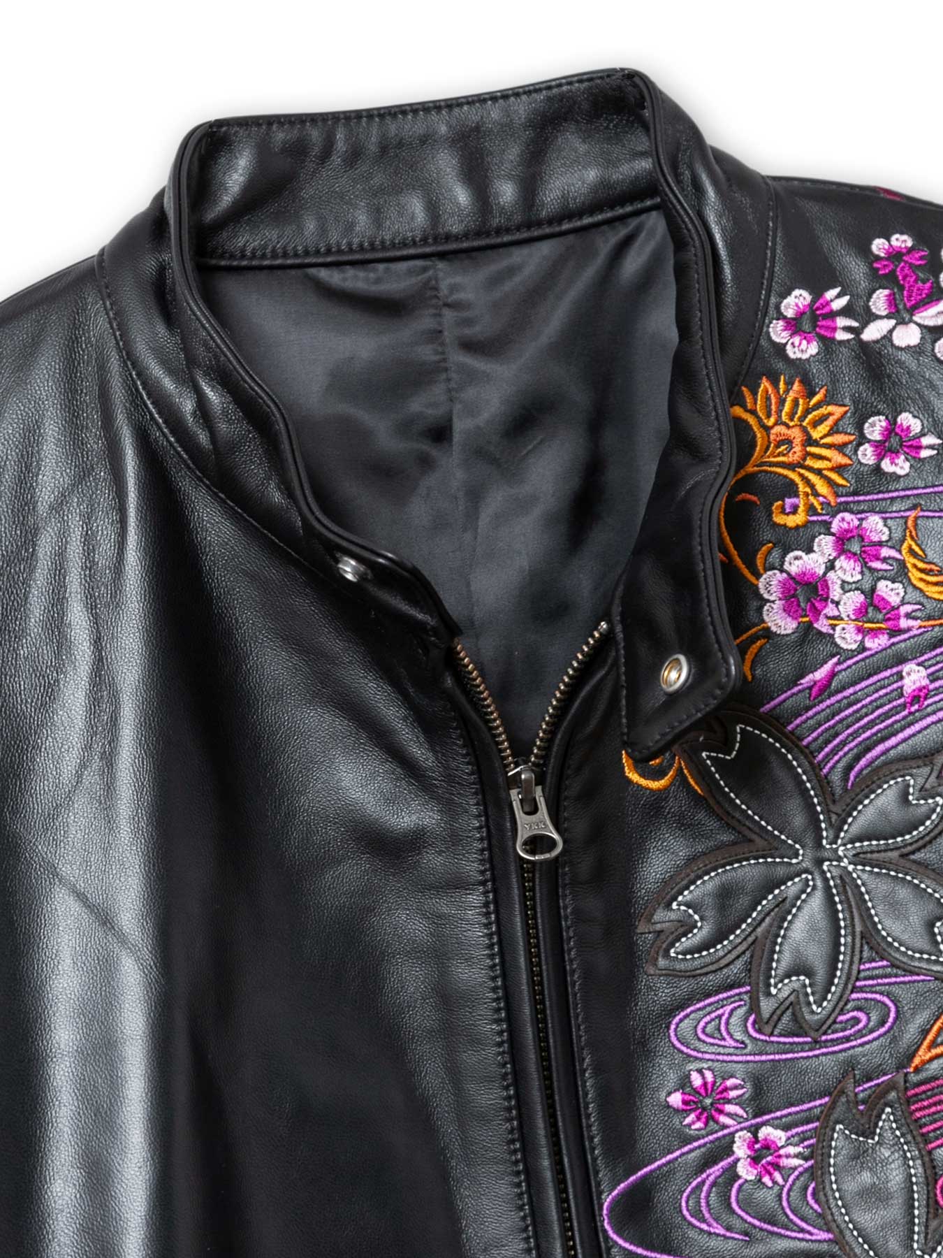 楽天市場】＜送料無料＞【錦】桜流水 総刺繍 レザー ジャケット 限定40