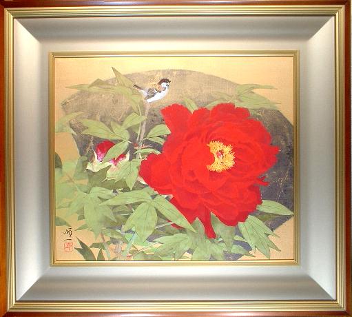 楽天市場】後藤順一 朱牡丹 日本画10号 : ギャラリーダッドアート