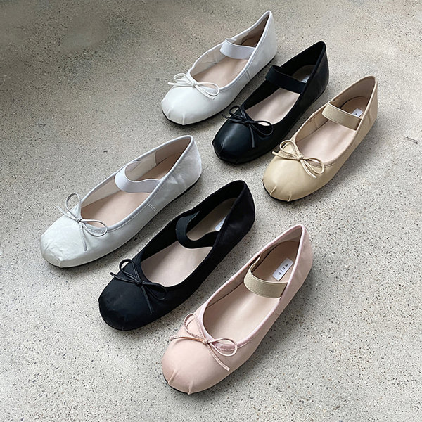 楽天市場】バレエシューズ パンプス フロントストラップ りぼん リボン