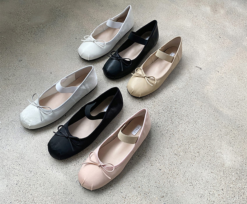 楽天市場】バレエシューズ パンプス フロントストラップ りぼん リボン
