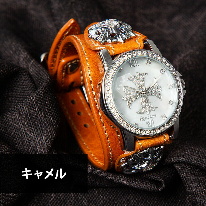 楽天市場】腕時計 メンズ 本革 イタリンレザー ベルト シェル クロス