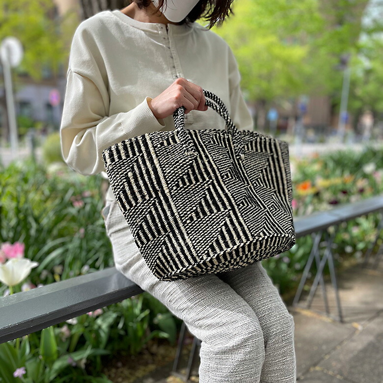 楽天市場】アクリル サイザル バッグ カゴバッグ フラッグ 共手12x10