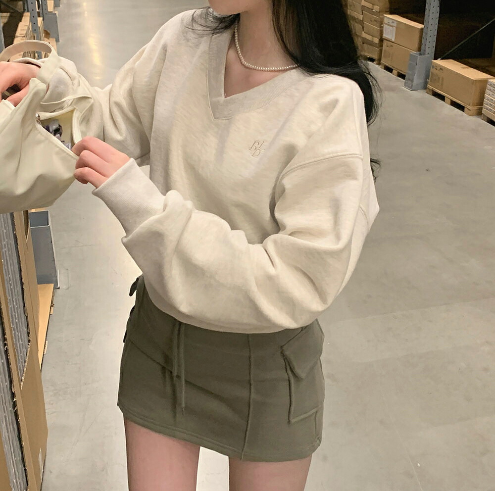 楽天市場】Vネックアルファベット刺繍スウェット・p523944 レディース