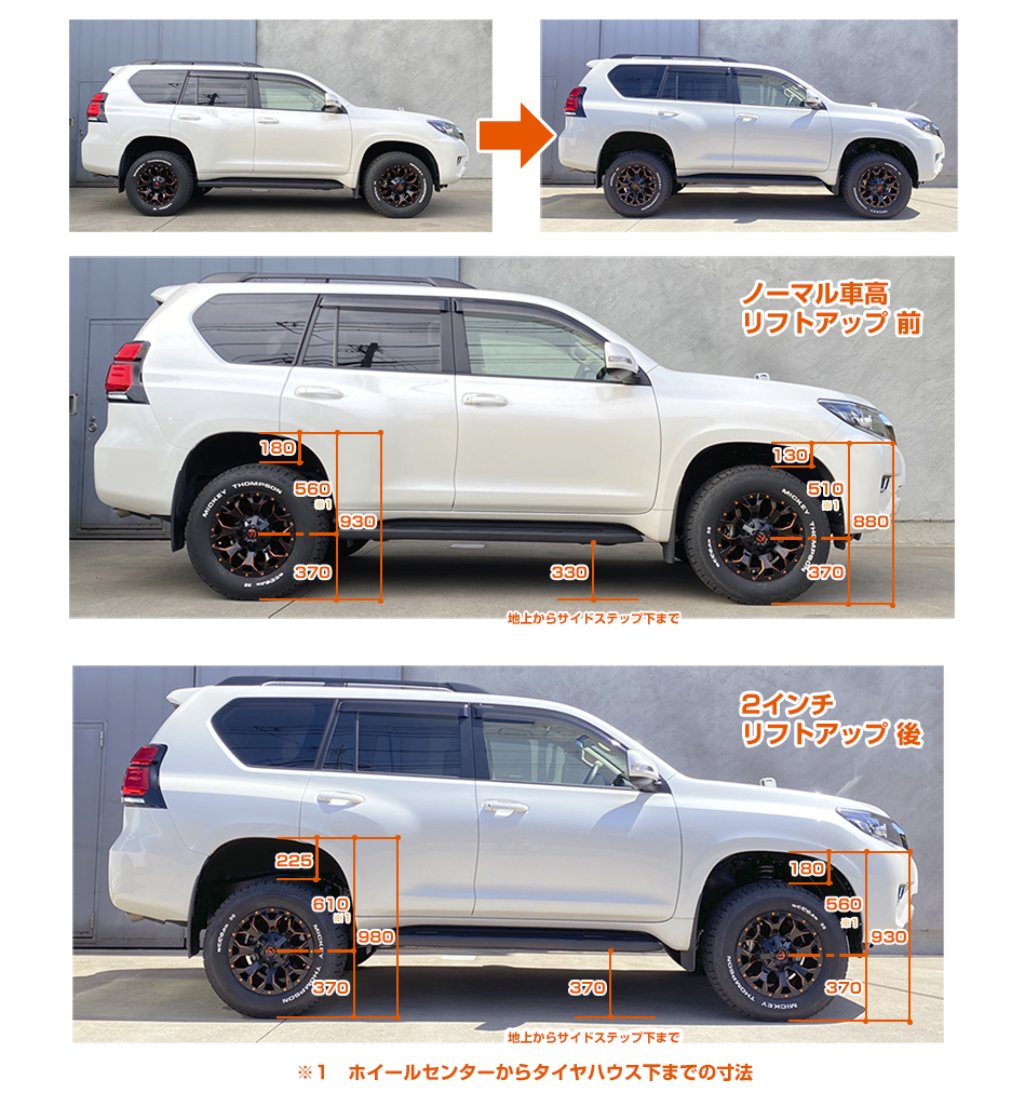 新品_EAZY-UP_プラド150系 _イージーアップリフトアップスペーサー