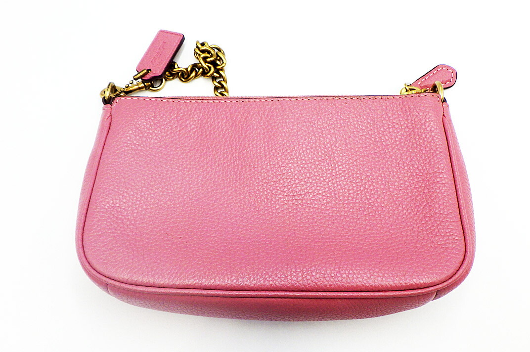 楽天市場】COACH(コーチ） チェーン アクセサリーポーチ 53077 ピンク