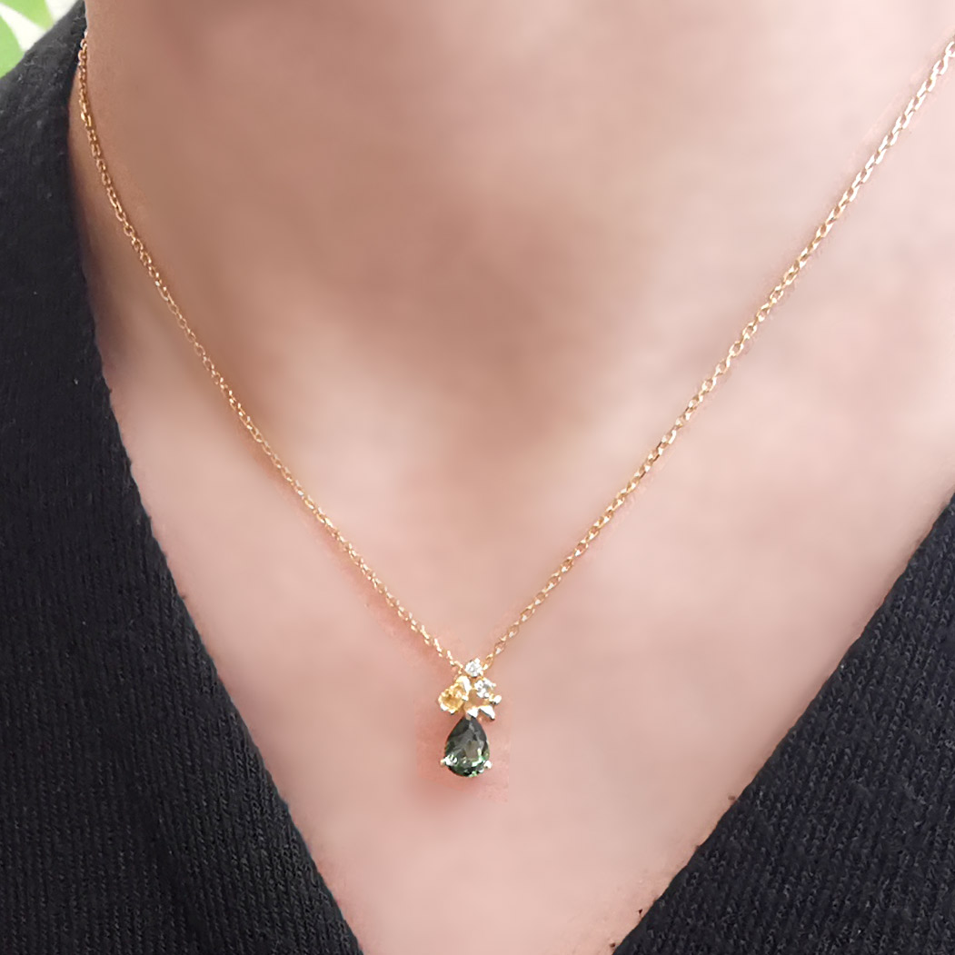 楽天市場】【アウトレット】k18イエローゴールド グリーントルマリン