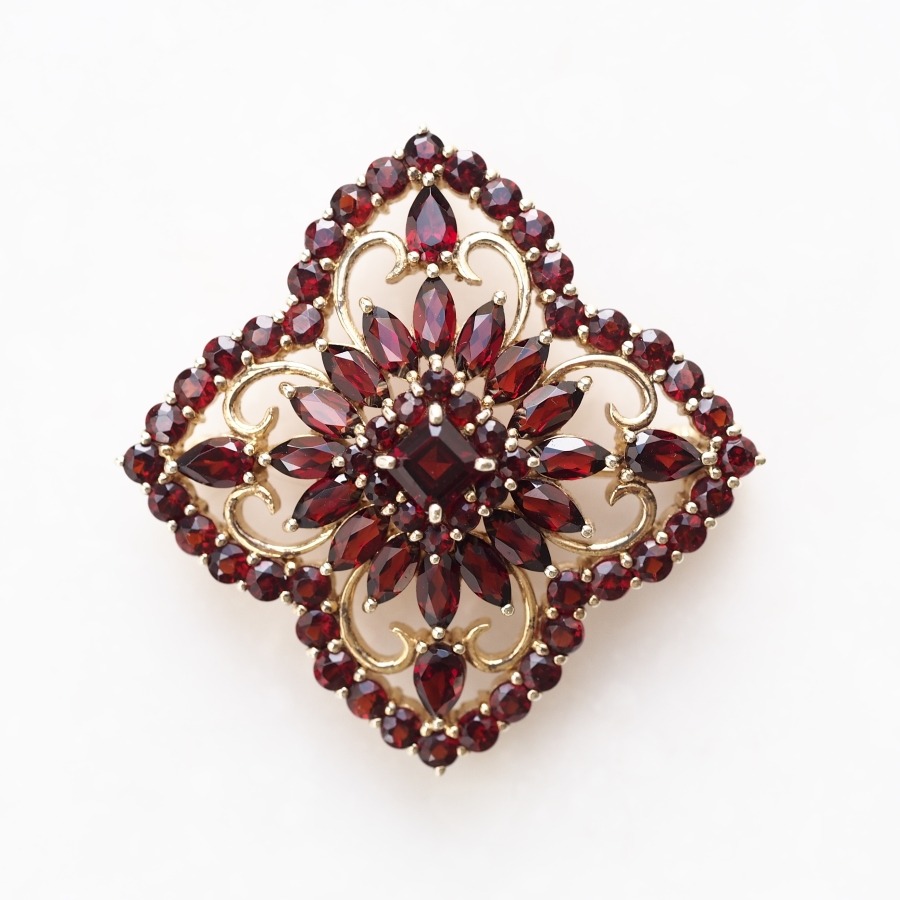 楽天市場】【碌山】 シルバー ガーネット ペンダント ブローチ