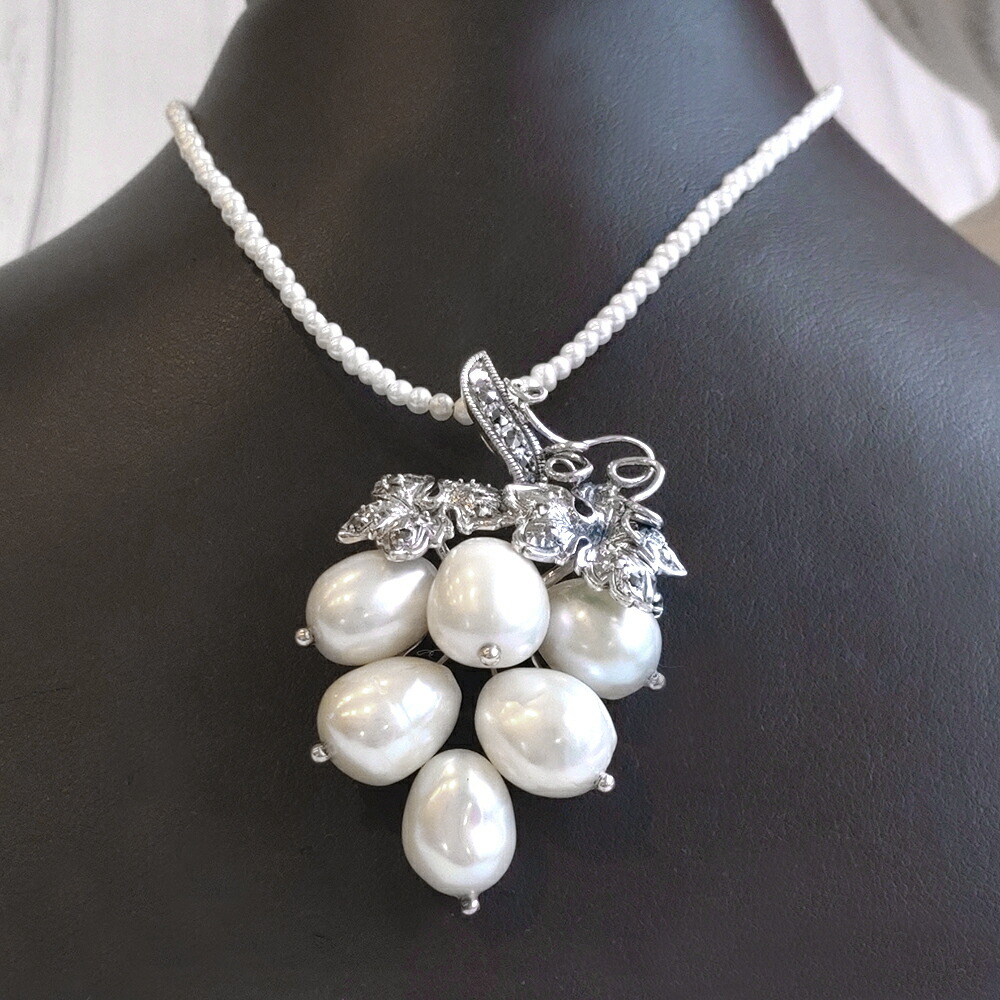 楽天市場】【碌山】 バロックパール 葡萄 ブローチ&ペンダントトップ