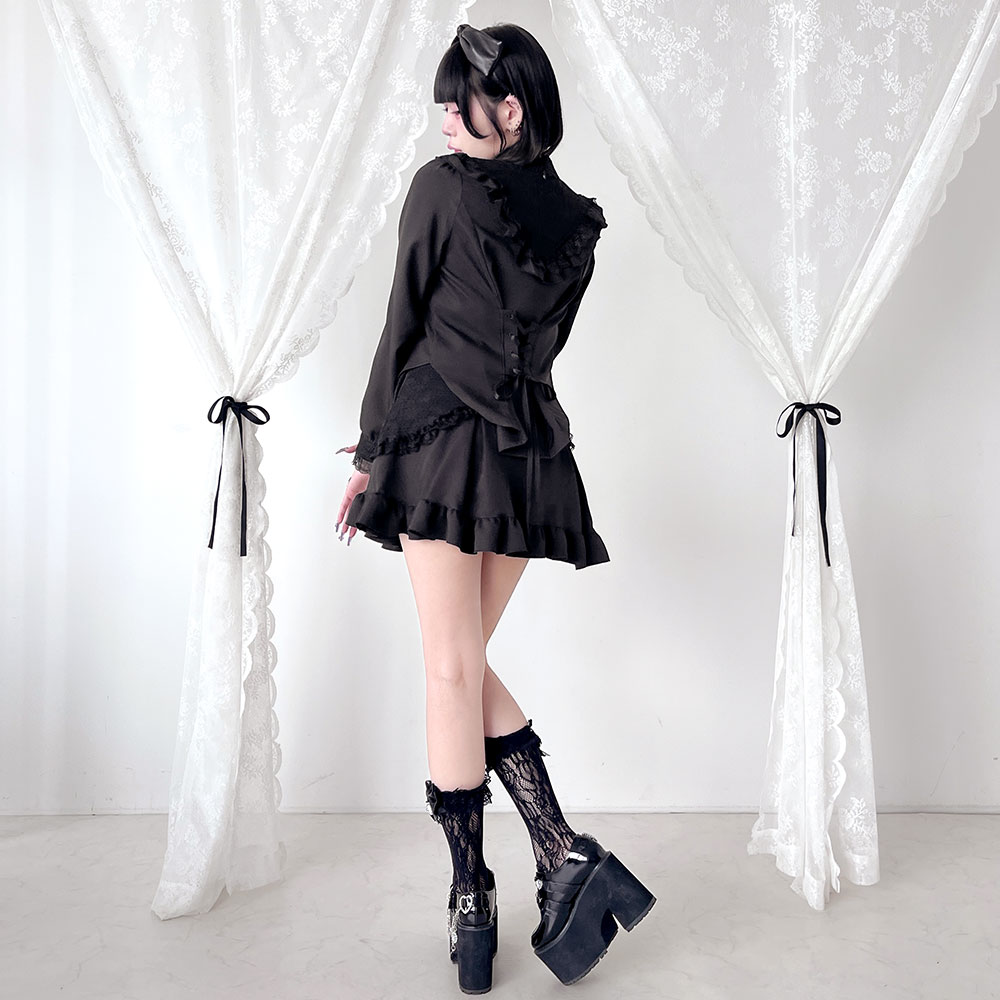 楽天市場】【SALE】レースアップVヨークフリルブラウス : 夢展望 YUMETENBO