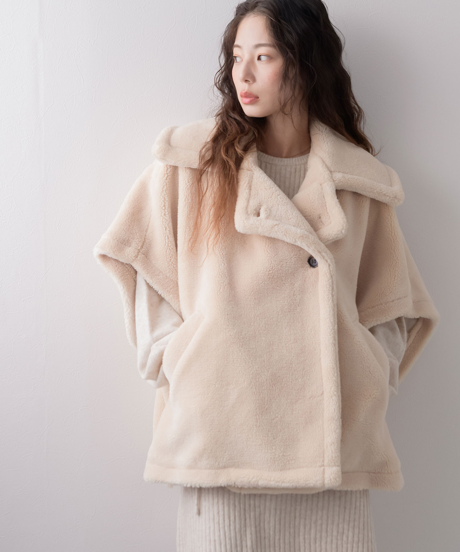 楽天市場】テディベアポンチョコート ポンチョ コート レディース