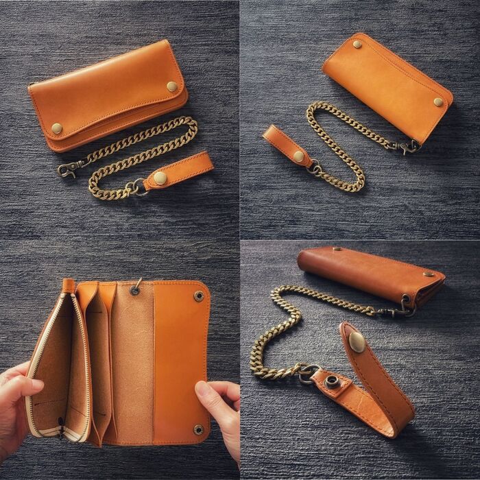 楽天市場】トラッカーウォレット 栃木レザー 日本製 本革 長財布