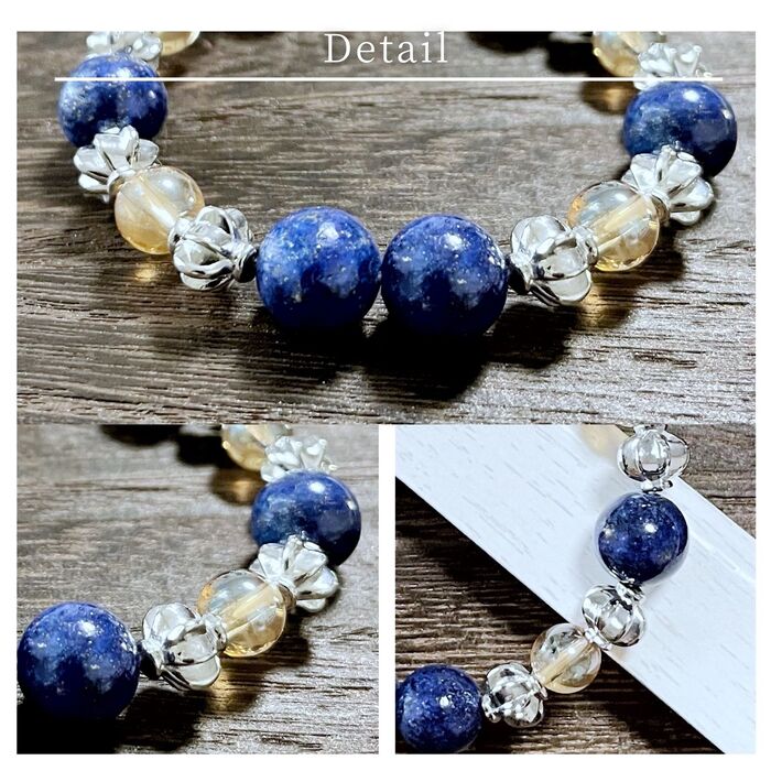 楽天市場】天然石 ラピスラズリ ゴールデンオーラブレスレット