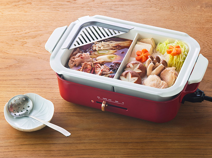 楽天市場】コンパクトホットプレート用 深型 【365日出荷】 仕切り鍋